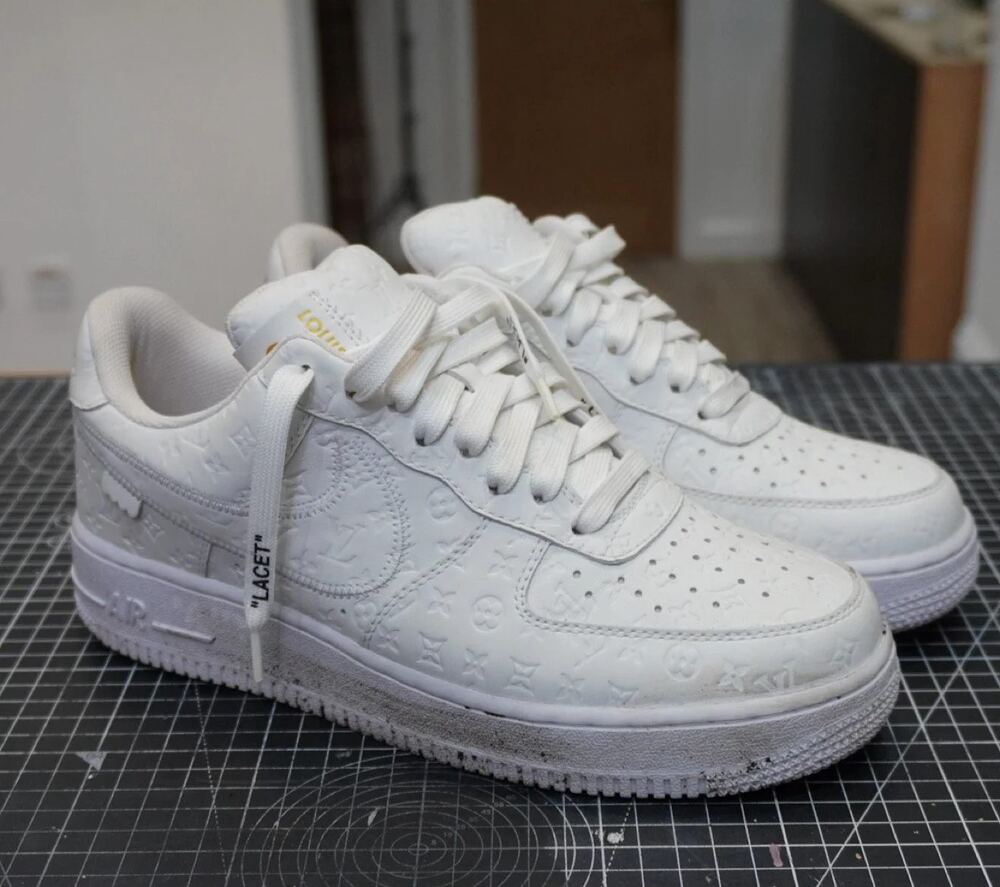 Louis Vuitton Airforces before cleaning